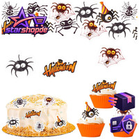 Cupcake Topper Halloween Tortendeko Essbar 48 StüCk Spinne Muffin Deko 6 Stile