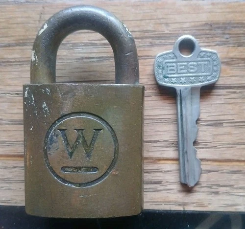 Old Best Westinghouse Logo Padlock & Key - product listing photo
