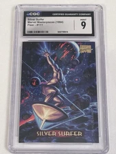 Silver Surfer - Fleer 1994 Marvel Masterpieces #111 Slabbed - Graded CGC 9 MINT
