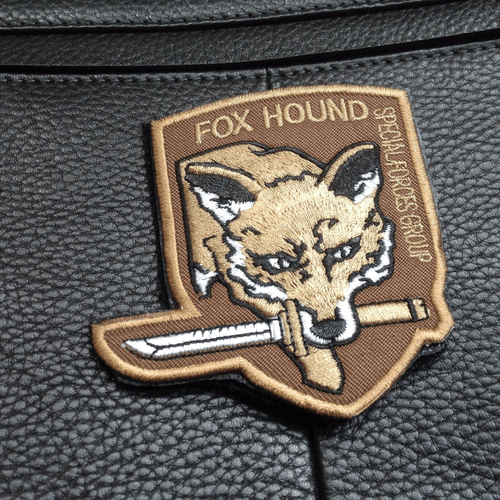Metal Fox Hound Specia Forces Groups Fox hound  Tactical Hook Loop Patch Desert - Picture 4 of 6