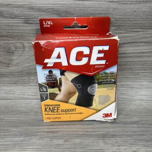 ACE BRAND COMPRESSION KNEE SUPPORT - Right &amp; Left Pair ~ Size L/XL 