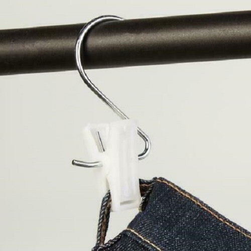 Hanger Clips with Silver Hook Pack of 20 Shoes Scarved Housewares Accessories - Picture 2 of 9