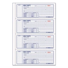 Rediform Money Receipt Book 2 3/4 x 7 Carbonless Triplicate 100 Sets/Book 8L808