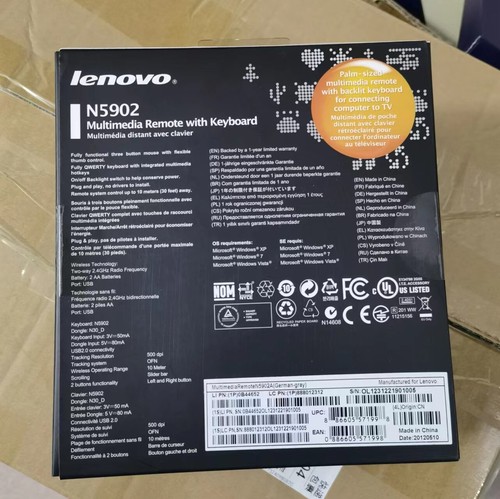 Original Lenovo N5902 2.4G Wireless Tastaturen With Touchpad Mouse For TV/Laptop - Bild 4 von 7