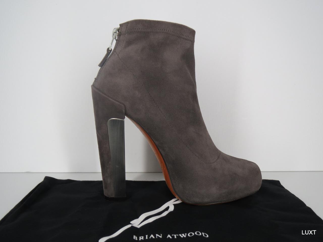 Brian Atwood Booties Boots Heels Heels Heels 995 Size 6.5 Suede Brown Ankle Zip Platform 0b4111 Brian Atwood Booties Boots Heels Heels Heels 995 Size 6.5 Suede Brown Ankle Zip Platform 0b4111