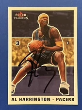 AL HARRINGTON Signed 2003-04 Fleer Tradition #114 Indiana Pacers Autograph Auto
