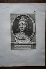 PHILIPPE VI (1293-1350). PORTRAIT. 18th century ENGRAVING.