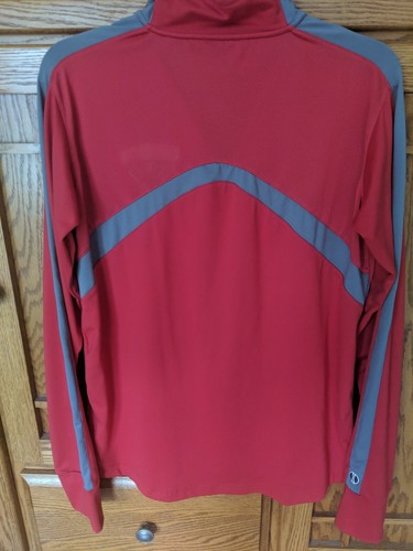 Unisex Holloway WI Badgers Long Sleeve Red Black Light Weight 1/4 Zip Pullover S - Picture 3 of 5