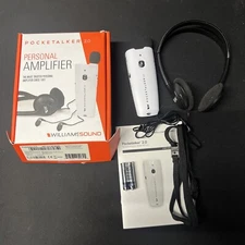 Williams Sound PockeTalker 2.0 Personal Hearing Amplifier w/Headphones Ergonomic