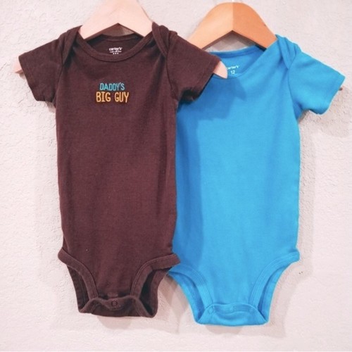 Carter’s Toddler Baby Boy 12M Short Sleeve Bodysuit Set 100% Cotton