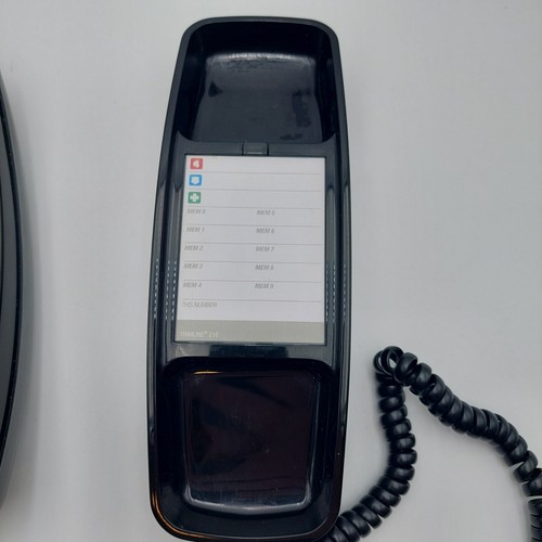 Telefono AT&T 210M Trimline Slimline nero con cavo fisso pulsante tono/impulso - Foto 5 di 7