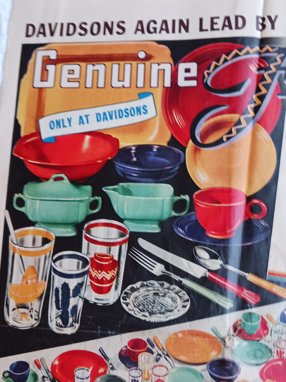 RARE Vintage Original 1939 Fiesta Ensemble Full Newspaper Ad Ephemera