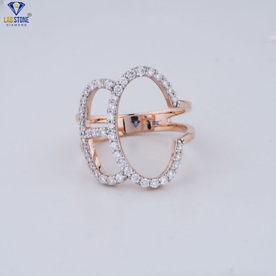 0.57 TCW Round Cut Antique Labgrown Diamond Ring 925 silver Labstone