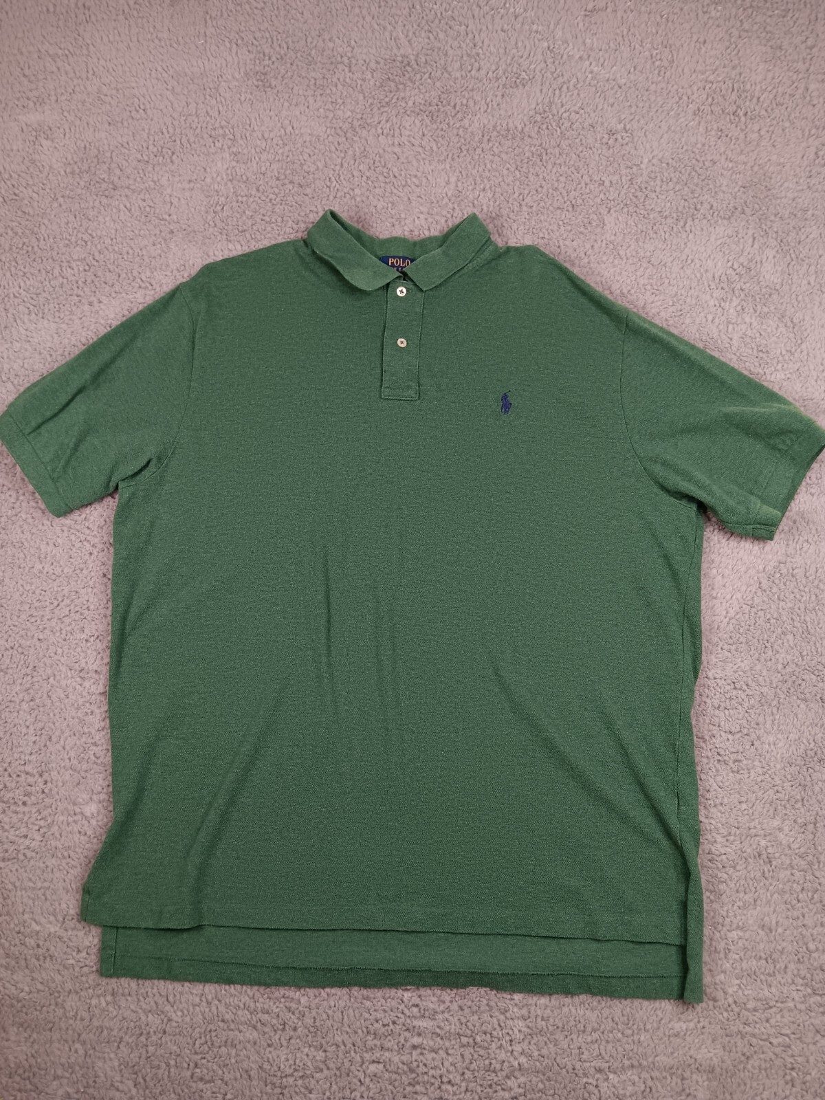 Polo Ralph Lauren camicia uomo XXL verde vestibilità classica cotone pony manica corta