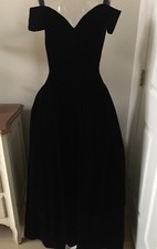 Scassi Black Velvet Ball Gown Size 8 Perfect Vintage 