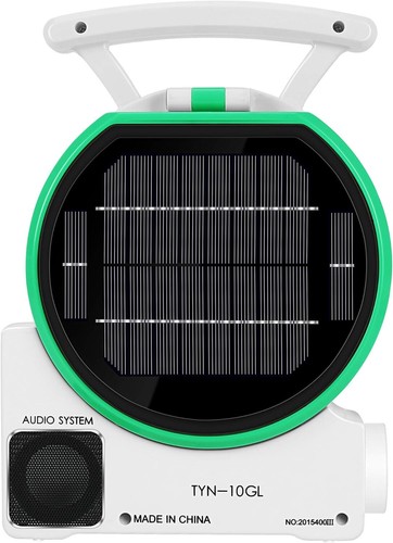 Multi function Solar Fan Electric Outdoor Fishing Fan with MP3 Table Lamp Torch - Picture 7 of 8