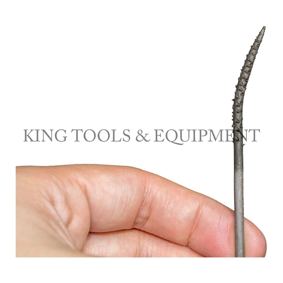 KING 10pc 7" RASP CUT RIFFLER FILE Set Double Ended Wood Metal Carving/Old Stock - Image 4 of 4