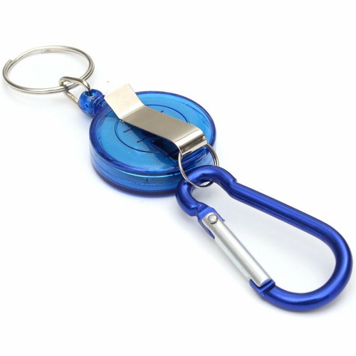 Retractable Extendable Extending Coil Stretch Pull Cord Spring Keyring Key Chain - Bild 4 von 11