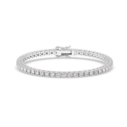 8 Ct Round Cut Simulated Diamond Tennis Bracelet 14k White Gold Plated 7.5" - Picture 5 of 10