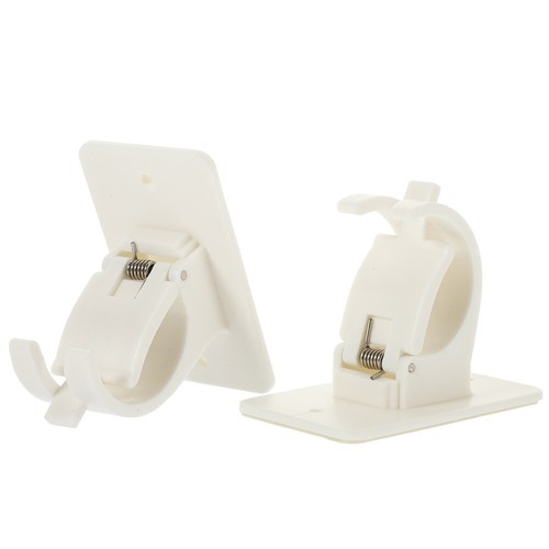 2 Set Gardinenstange Aufhänger Gardinenbügel Nagellose Gardinenstangenhalter - Bild 9 von 12