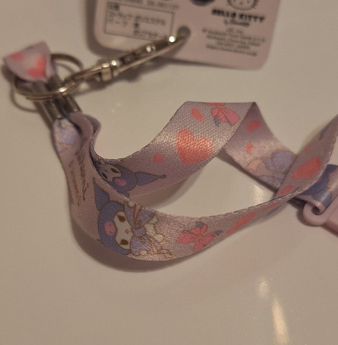 Sanrio 2024 Kuromi non-adjustable neck strap lanyard Purple chain New /tag - Picture 4 of 4