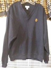 Cutter & Buck Illinois Illini Men’s Sweater Large Navy Blue V-Neck Long Sleeve