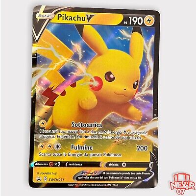 Pokemon Pikachu V Promo Swsh061 Rare Holo Foil Destiny Shiny Ita Lightning  