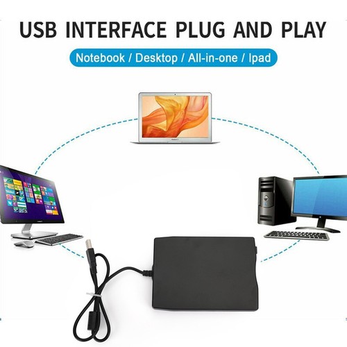 USB 2.0 Data Externe Disquette Floppy Disk Drive 3.5" 1.44MB pour PC Mac Win - Photo 3/12
