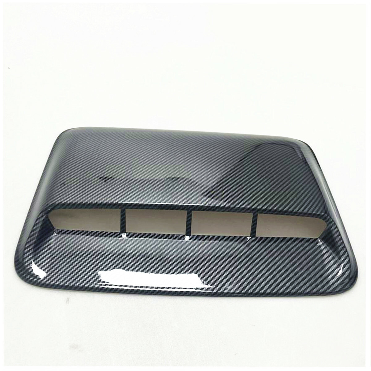 Car ABS Air Flow Intake Hood Scoop Vent Bonnet Cover Glossy Carbon Fiber Look