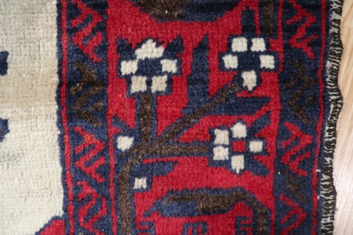 ESTATE 4x6 Circa 1960 Tribal Stunning Balouch Handmade knotted Wool RUG 582383 - Picture 6 of 12