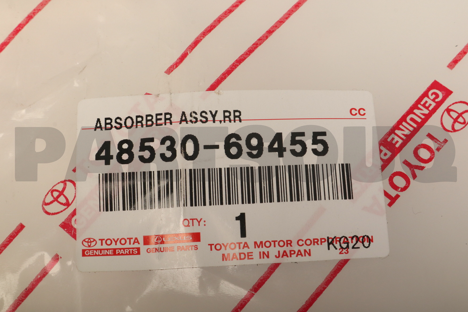 4853069455 Genuine Toyota ABSORBER ASSY, SHOCK, REAR, RH/LH 48530  