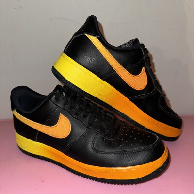 PRISTINE Nike Air Force 1 Low '07 LV8 Black Orange Peel CJ0524-001
