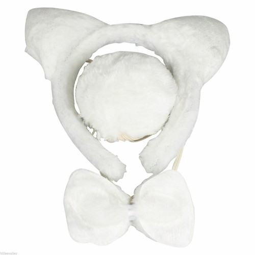 Animal Ears Bow Tail Costume Set for Kids & Adults - Halloween Fancy Dress - Picture 35 of 71