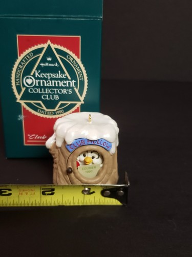 Hallmark Keepsake Christmas Ornament Club Hollow 1990 Courier Owl - Picture 5 of 6