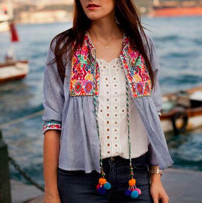 boho embroidered jacket