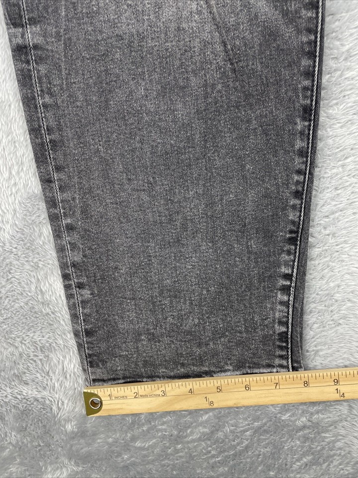 Levis Premium 502 Jeans Men's 44x30* Charcoal Tapered Fit Stretch Denim