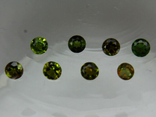 1x 4mm Green Tourmaline & Golden Green Tourmaline Round Loose Natural Gemstone - Picture 27 of 43