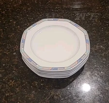 SET OF 6 Christopher Stuart Fine China SOUTHWEST 8" Salad Plates. Y0002