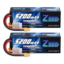 2x Zeeee 4S 14,8 V 5200 mAh XT60 batteria lipo 120 C per RC auto aereo elicottero FPV