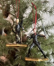 2 x Marvel Hanging Christmas Tree Decorations Hawkeye / Hawk Eye & Black Widow