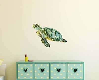 Baby Sea Turtle Wall Decal Removable Watercolor Sticker Ocean Art - Baby Sea Turtles Wall Decals Baby Sea Turtle Wall Decal Removable Watercolor Sticker Ocean Art - Baby Sea Turtles Wall Decals