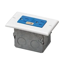 Leviton 47605-ACS J-Box Surge Protective Kit One Duplex Blue Receptacle