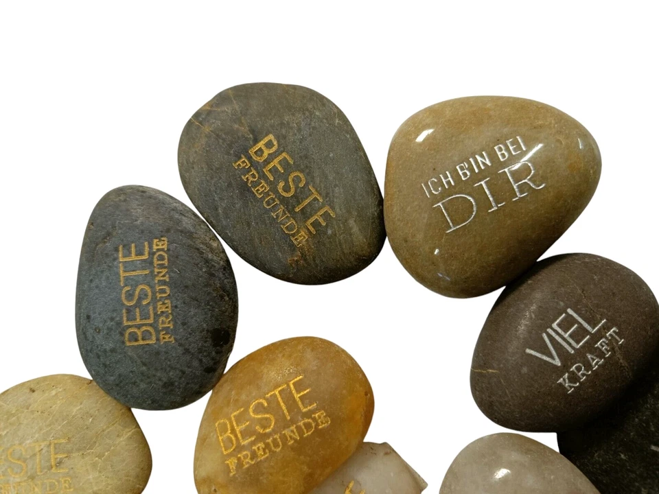 Räder Design Steine mit Spruch Home Dekosteine Freunde Liebe Glück Deko Geschenk - Bild 2 von 4