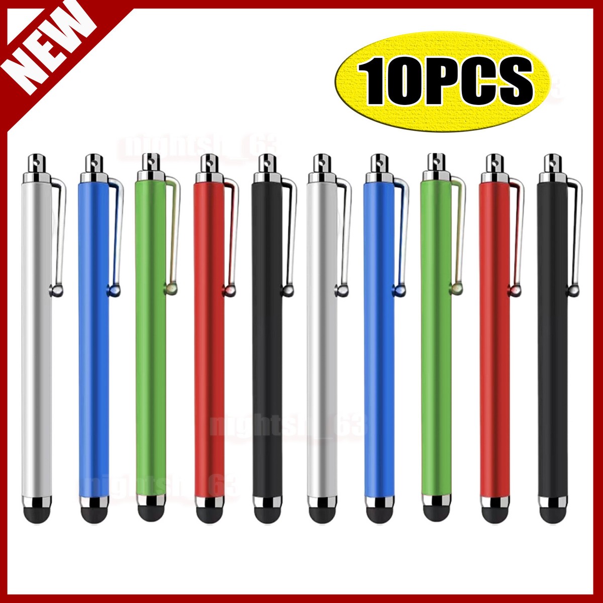 Rubber Tipped Stylus For Touchscreen Devices Dual-Size Rubber Tip