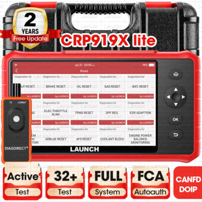 LAUNCH CRP919X Lite OBD2 Bidirectional Scanner Full System Diagnostic Key Coding