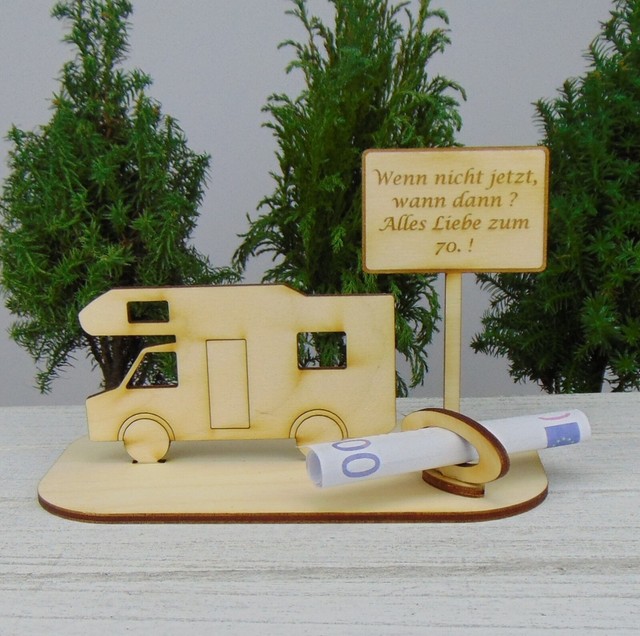 Wenn nicht jetzt wann dann ..." Alkoven Wohnmobil Holz Geldgeschenk Gutschein Wenn nicht jetzt wann dann ..." Alkoven Wohnmobil Holz Geldgeschenk Gutschein