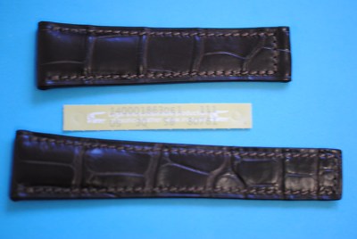 22/18mm Louisiana Crocco Brown Strap Suitable For Heuer Butterfly Clasp