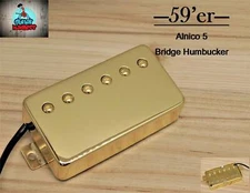 G.M. 59'er Alnico 5 Gold Humbucker Bridge (52mm) (4-wire) for Gibson Epiphone®