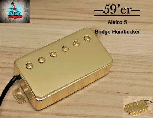 G.M. 59'er Alnico 5 Gold Humbucker Bridge (52mm) (4-wire) for Gibson Epiphone®