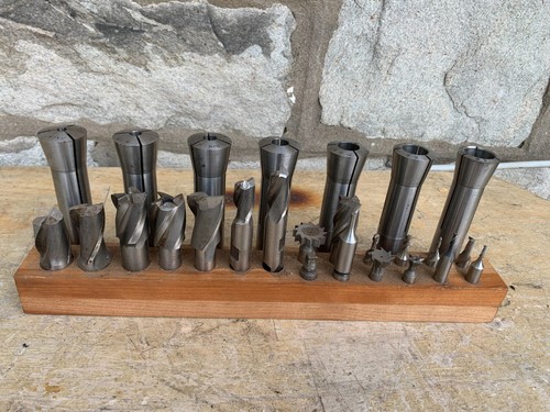 26 Pc Machinist Bit Lot R8 Collets 1/4-7/8" End Mill Cleveland DO ALL Brubaker